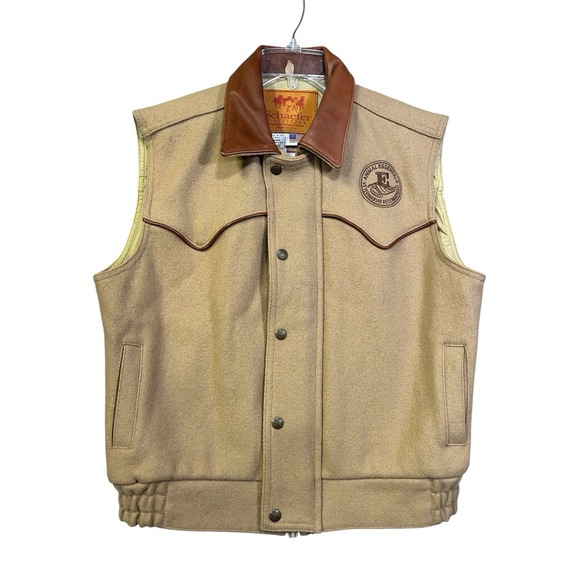 Schaefer Outfitter Other - Schaefer Outfitter Vest Wool Leather Collar Men's Small Made in USA Branded